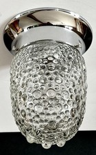 Vintage 1950’s Art Deco Nouveau Bubble Glass Light Fixture picture