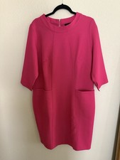 ELOQUII Size 16 Pink Textured Shift Dress 3/4 Sleeve Pockets Career Plus picture