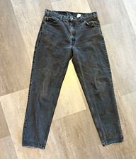 Vintage Levi’s Men’s Gray Charcoal Wash Relaxed Tapered Denim Jeans 5-Pocket picture