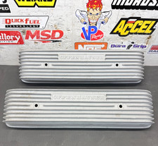 PAIR USED OFFENHAUSER VALVE COVERS FOR 1949-1956 OLDS 303 & 324 STAMP #3285 picture