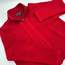 Vintage 90s Herman Geist Red Wool Jacket Womens Petite M Office Siren Luxury picture