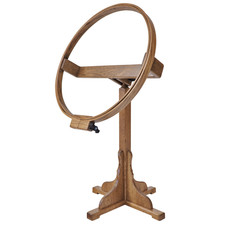 Amish-Made Quilting Hoop with Stand Solid Oak in Almond Stain | DutchCrafters picture