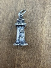Retired James Avery 925 Sterling Silver Lighthouse Charm Uncut Loop picture