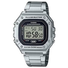Casio Men's Water-Resistant Digital Watch with Stainless Steel Bracelet - picture