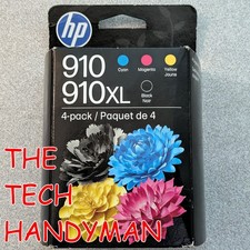 4-PACK HP GENUINE 910XL BLACK & 910 COLOR INK (RETAIL BOX) OFFICEJET PRO 8025 picture