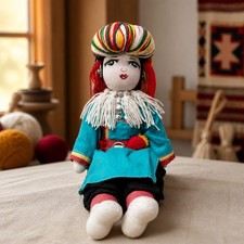 Vintage Thai Hill Tribe Cloth Doll - 13 In picture