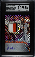 Ja'Marr Chase 2021 Spectra #APA-JC Rookie Patch Auto Neon Purple /30 SGC 9.5 picture