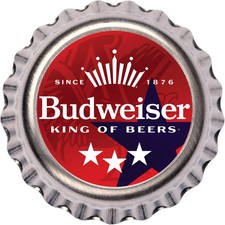 Budweiser Silver Bottle Cap - Patriotic picture
