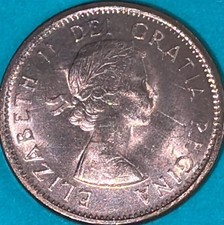 1963 Canadian 1 Cent 1 (AU) **Free Shipping** picture