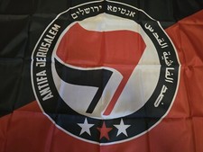 Antifa Jerusalem Jewish Antifascist 3x5Ft Large Flag Gaza Palestine Antifa picture