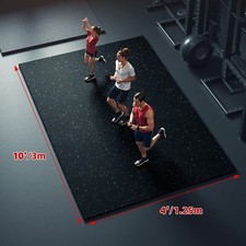 Heavy Duty Rubber Gym Flooring Roll 4'x10' Home Exercise Floor Mat 6mm Thickness picture