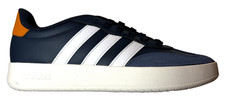 adidas Barreda Navy Blue White Orange Leather Sneakers Men's Size 9.5 JI2310 New picture