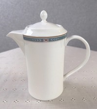 Lenox Lake Shore Coffee Pot Porcelain Southwest Motif with Acorn Lid 8” White picture