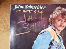 AUTOGRAPHED 1980s EXCELLENT JOHN SCHNEIDER COUNTRY GIRLS SLEEVE ONLY 45 picture