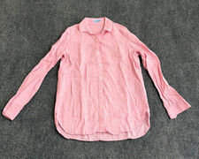 J.McLaughlin Womens Pink 100% Linen Button Down Shirt Long Sleeve Size XS picture