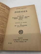 Andre Chenier Poesies Choisies French vintage paperback picture