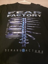 Vintage 1995 Fear Factory Demanufactur Shirt XL (Blue Grape) Industrial Metal picture