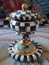 1 MacKenzie-Childs Courtly Check Ceramic Lidded Chowder Bowl Only picture