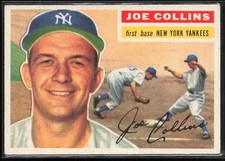JOE COLLINS 1956 Topps #21 White Back EX+/NM - New York Yankees picture