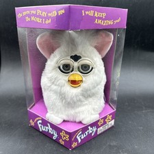 Electronic Furby model 70-800 - Tiger Electronics origional 1998 White Blue Eyes picture