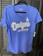 MLB Los Angeles Dodgers Blue Women’s XL V-Neck T-Shirt BRAND NEW OFFICIAL MLB picture