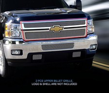 Fits 2011-2014 Chevy Silverado 2500/3500 Billet Grille Grill Insert picture