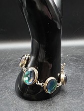  Vintage Mystic Topaz Gemstone 925 Sterling silver Jewelry Bracelet Size 7-8