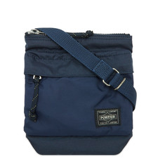 🎒 NEW PORTER FORCE Shoulder Pouch 855-05461 Navy Mini Crossbody Made Japan picture