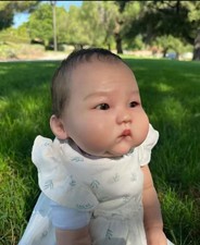 19in Fully Assembled Reborn Baby Dolls Chubby Boy Girl Toddler Toy Gift Art Doll picture