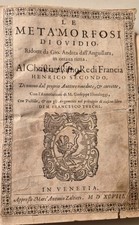 1598 Ovidius 'Metamorphoses' with woodcuts, Venice 1598 picture