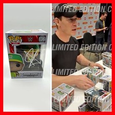 JOHN CENA Autographed Signed WWE Funko Pop #136 You Can't See Me - COA & PICTURE picture