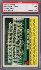 1956 Topps #111 BOSTON RED SOX TEAM CARD PSA 7 NM Ted WILLIAMS   High End picture