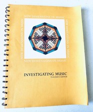 Vintage 1970 New Dimensions In Music : Investigating Music (Teacher’s Edition) picture