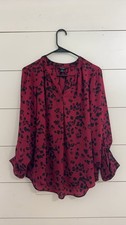 Simply Vera Vera Wang Red Floral Blouse picture