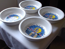 4 VINTAGE FIESTA HALLOWEEN NIGHTS SOUP/CEREAL BOWL 6 7/8