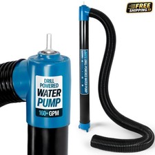 TEMCo Drill-Powered Water Transfer Pump 160 GPM Cordless Anti-Clog USA - NEW picture