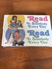 Vintage 1987/1990 Reading Kids Bookmarks Classroom Sealed In plastic picture
