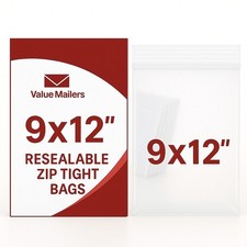 1000 9x12 Clear Plastic Zipper Poly Locking Reclosable Bags 2 MiL picture
