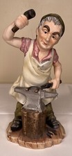Vintage KIC Capodimonte Blacksmith Porcelain Figurine 8” Japan KE3232 Statue VTG picture