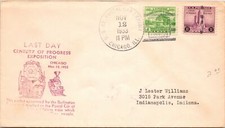LAST DAY OF THE CENTURY OF PROGRESS EXPOSITION AT CHICAGO EVENT COVER 1933 TYPE3 picture