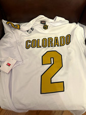 Nike Colorado Buffaloes Sanders #2 Football Jersey White Size L picture