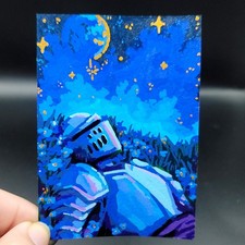 ACEO Print Moonlight Knight Fantasy Art venett_22 picture