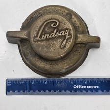 Vtg Lindsay Bronze Cap Plug Hydrant Valve Cover 5.25” Industrial Antique Rare picture