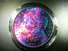EF/AU+ 1890-S MORGAN SILVER DOLLAR BEAUTIFULLY TONED COLLECTOR GRADE M-2268 picture