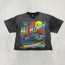 Vintage Bill Elliott McDonald's 94 Shirt Mens XL Black NASCAR Batman Forever Tee picture