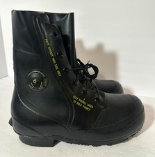 Bata US Military Black Rubber Combat Boots 11R 1984 DLA100-84-C-4162 picture