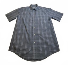 George Men's Short Sleeve Button-Down Plaid Shirt, Size S picture