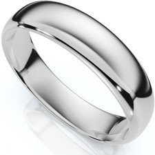 5mm Dome High Polished Wedding Band 950 Platinum picture