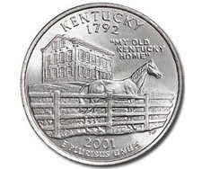 Brilliant Uncirculated 2001-P Kentucky Statehood Quarter - Includes Coin Flip picture