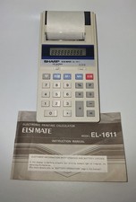 Vintage Sharp EL-1611 in Original Box Clean Batt Compartment WORKS Good picture